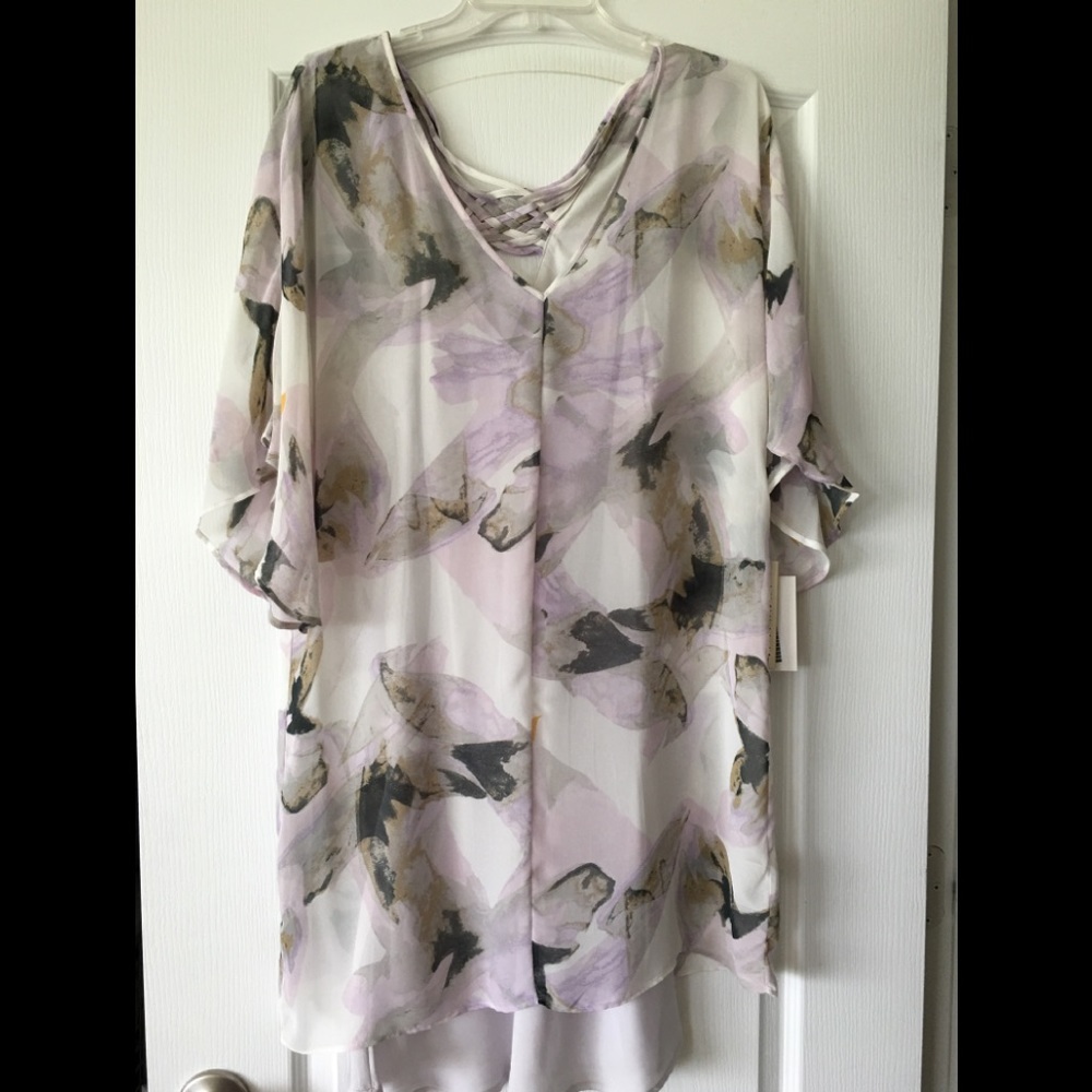 Flowy lattice cocktail dress